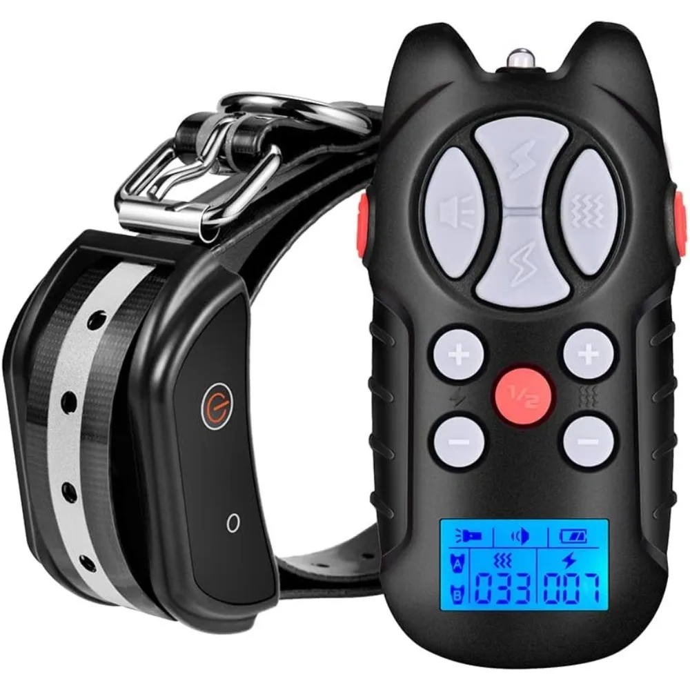 

Water-Resistant Electric Dog Collar for Bark Training Remote Controlled Rechargeable Anti Bark Device Suitable for All Dog Sizes