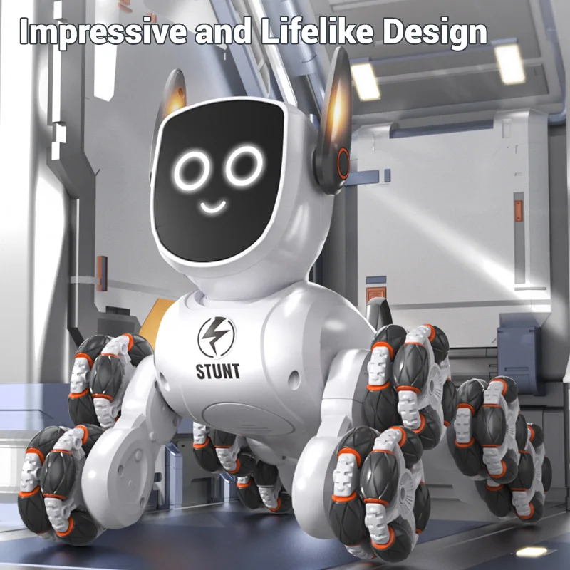 

JJRC RC Dog Robot Remote Control Stunt Mechanical Gesture Sensing 2.4G Climbing Deformation Pet Intelligent Toy Children Gift