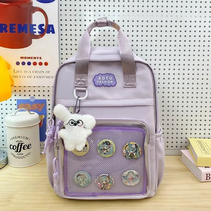 HAEX Casual Nylon Women Ita Bags Fashion JK Uniform Large Capacity Backpacks Harajuku Students Commute DIY Mochilas Para Mujer