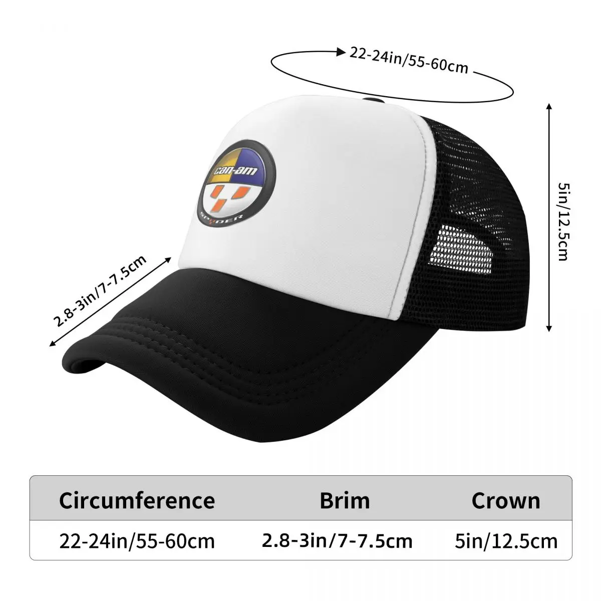 BRP Can Am Logo Cap Fashion Casual Mesh Baseball Caps Adjustable Hat Hip Hop Summer Unisex Baseball Hats Polychromatic