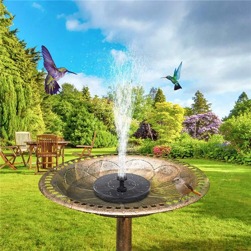 【Must-Haves】Solar Bird Bath Fountain Pump, 3.5W Upgrade With 6 Nozzles, Free Standing Floating Solar Powered Water Feature