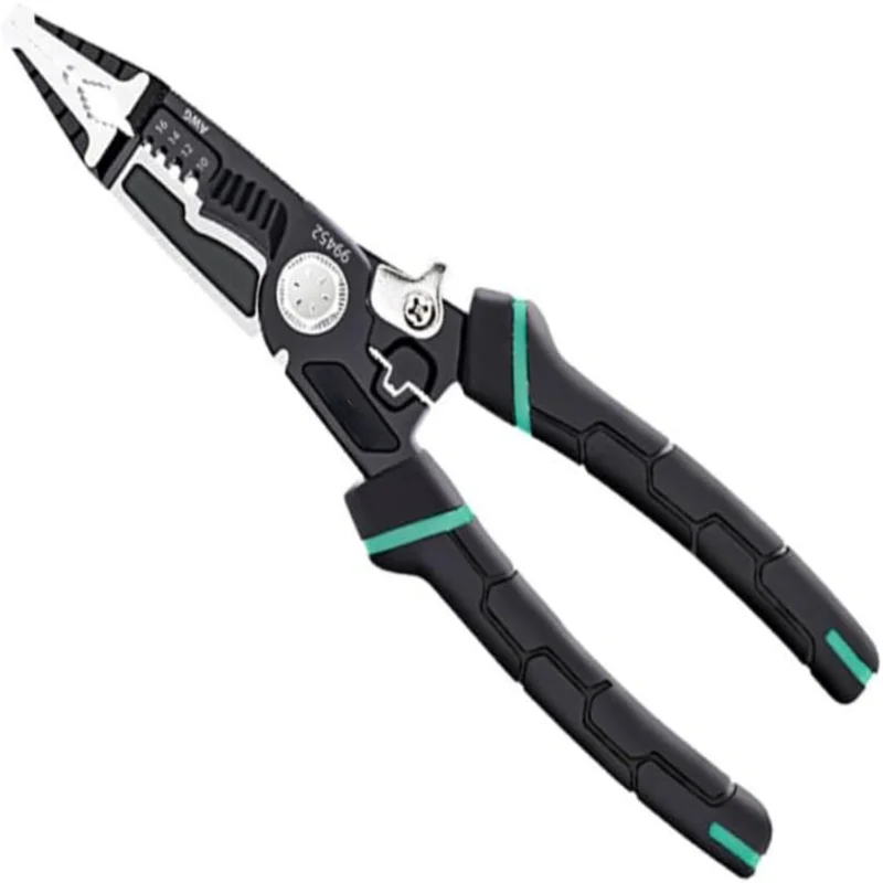 

Heavy-Duty and Versatile 9-in-1 Wire Stripper and Crimping Tool - Precision Multifunctional Cable Cutters for Various DIY Projec
