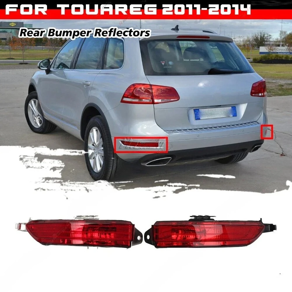 Pour VW Touareg 2011-2014 7P6945701D 7P6945702D 1XCar pare-chocs arrière réflecteur feu stop sans ampoule barre de bande lumineuse d'avertissement