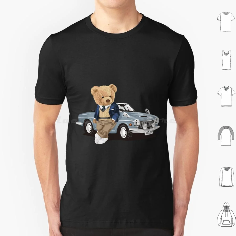 Car Cool Bear S , T Shirt 6xl Cotton Cool Tee Ralph Teddy Teddy Bear Baseball Rich Bear Bear Baron Bear Cool Bear Baseball