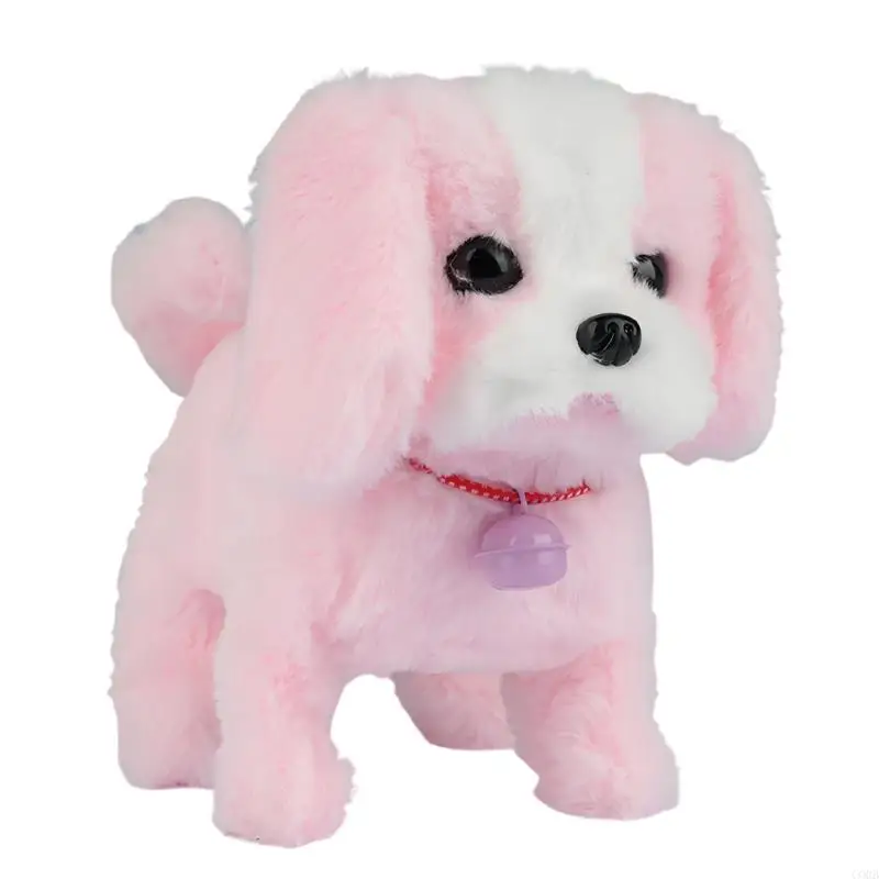 CORB Soft Electronic Plush Dog with Walking Motion for Playroom Fun Wagging Tail