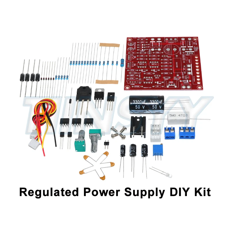 0-30V 2mA-3A DC Regulated Power Supply Kit 0-100V Voltmeter Continuously Adjustable Current Limiting Protection