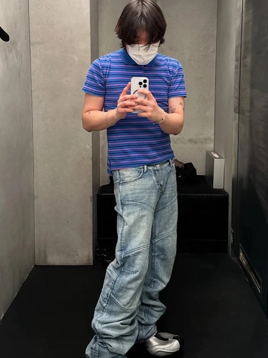 

Прямые джинсы с низкой талией Mijko, американский высокий дизайн, летние джинсы с вертикальной текстурой бамбука, винтажные ...