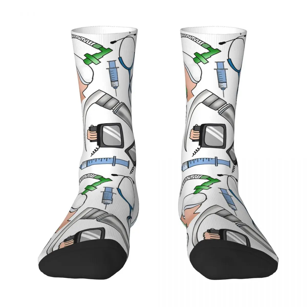 Anesthesia Medical Theme Cartoon Pattern Socks Spring Stockings Unisex Men Quality Socks Graphic Skateboard Anti Skid Socks