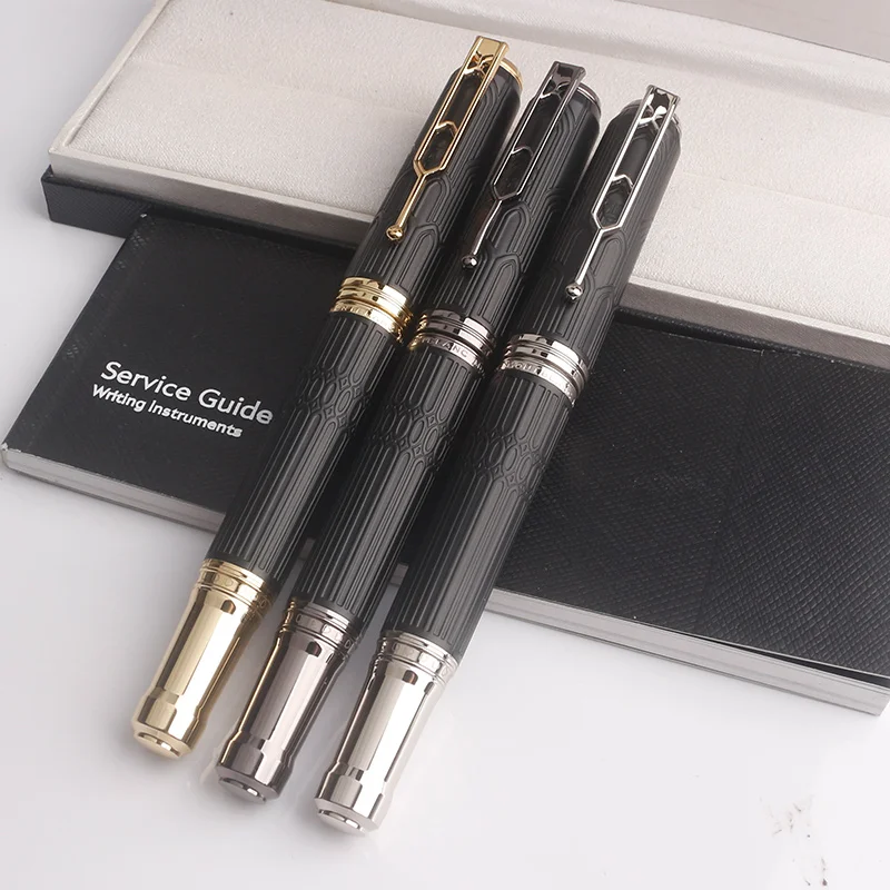 MB Victor Hugo Fountain Pen Rollerball Pen Ballpoint Pens Luxury Business Writing Pen Gifts Black Red Silver High Quality