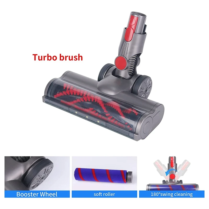 Electric Cleaning Brush Head Compatible For Dyson V7 V8 V10 V11 V15 Vacuum Cleaners, For Carpets And Hard Floors