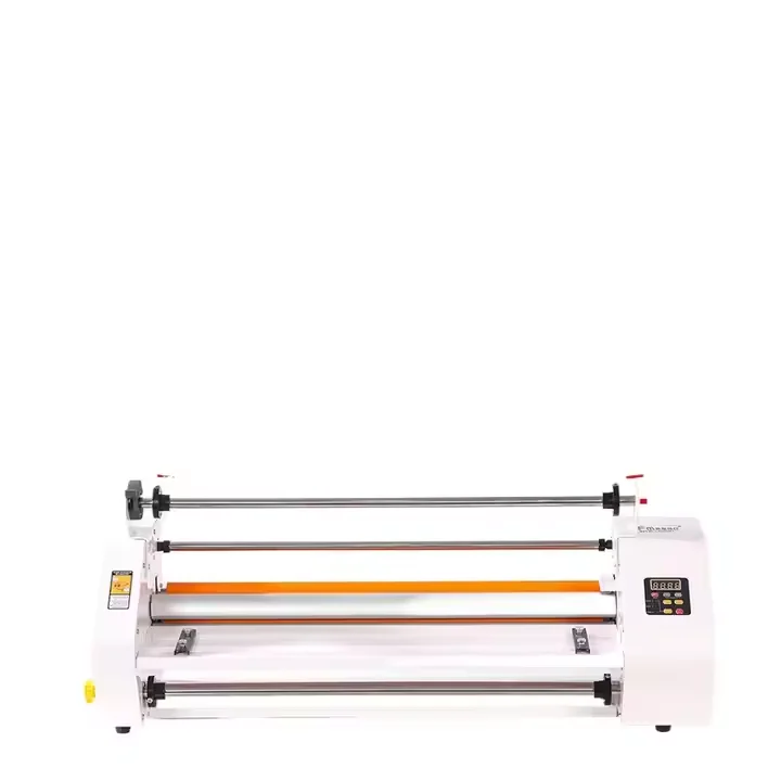 34cm Automatic Cold Hot Laminator Single Double Sided Fast Printing Speed Regulating Machine Crystal Label for A3 A4 Paper Sizes