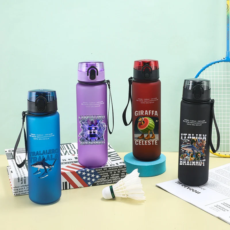 

650ml Italian Brainrot Water Cup Large Capacity Household Office Water Cup Drop Resistant Water Cup Children's Birthday Gift