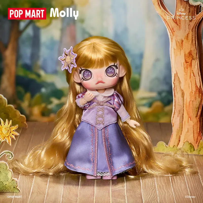 POP MART MOLLY Rapunzel 1/8 Series Blind Box Mystery Box Guess Bag Toys Doll Cute Desktop Ornament Collection Anime Figure