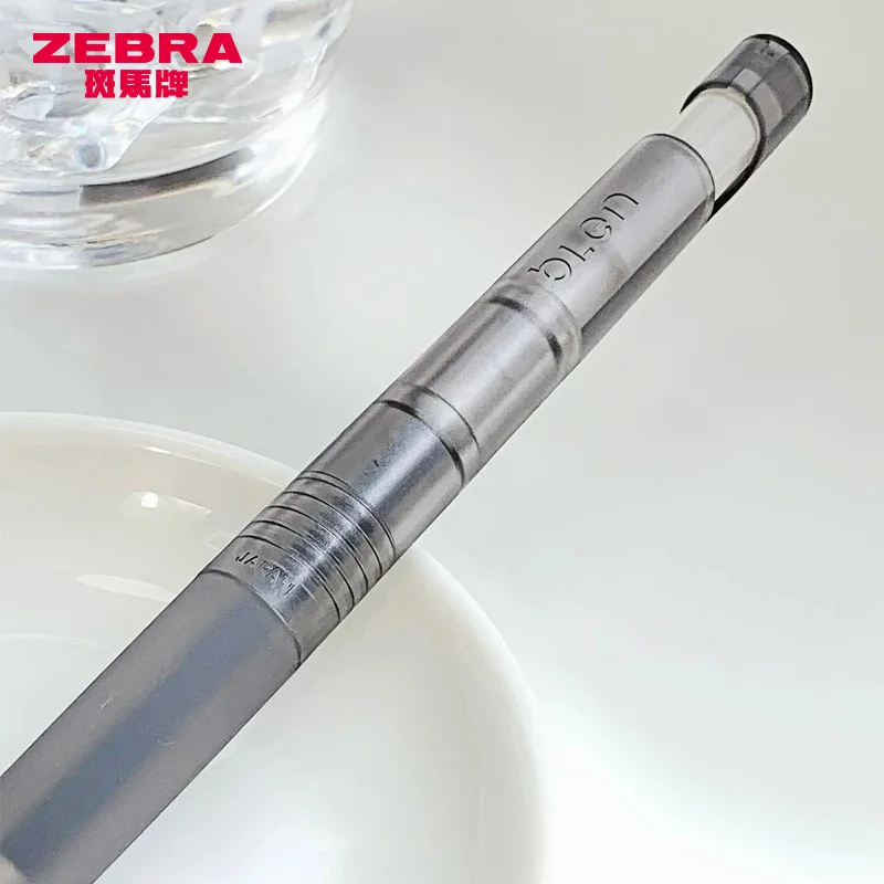 1pcs JJZ66 Ice Transparent Limited Blen  0.5mm Push Type Black Pen Low Center Of Gravity Japanese Stationery