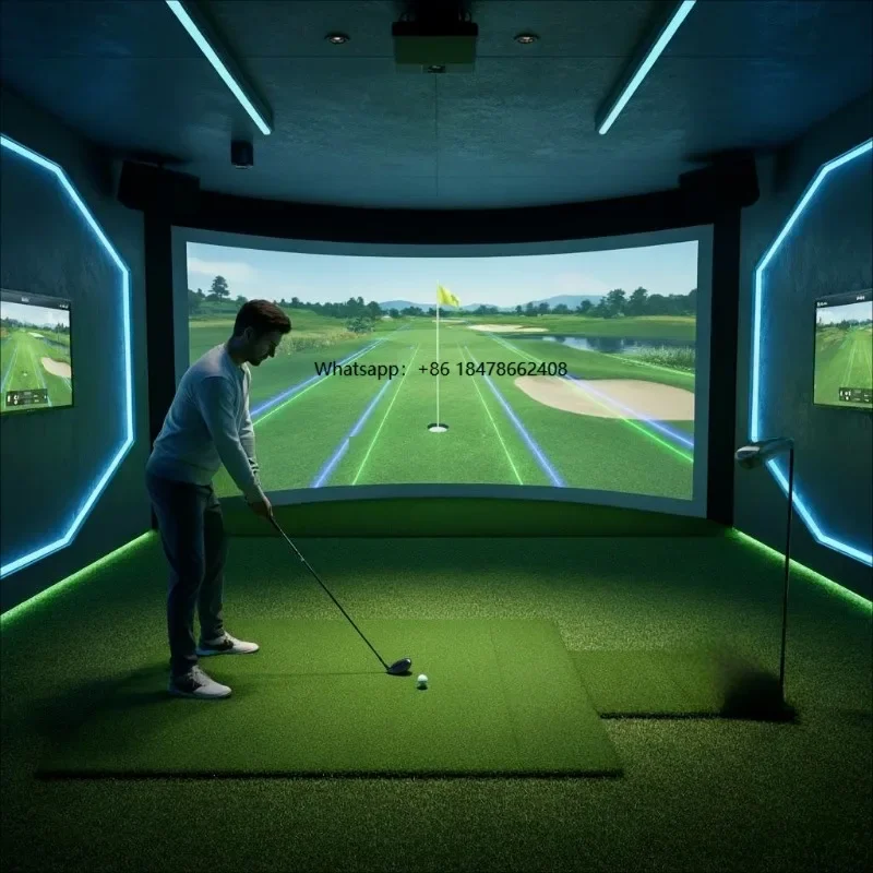 

Immersive Golf Simulator Projector Software VR Golf Club Commercial Golf Simulator Kit for Home
