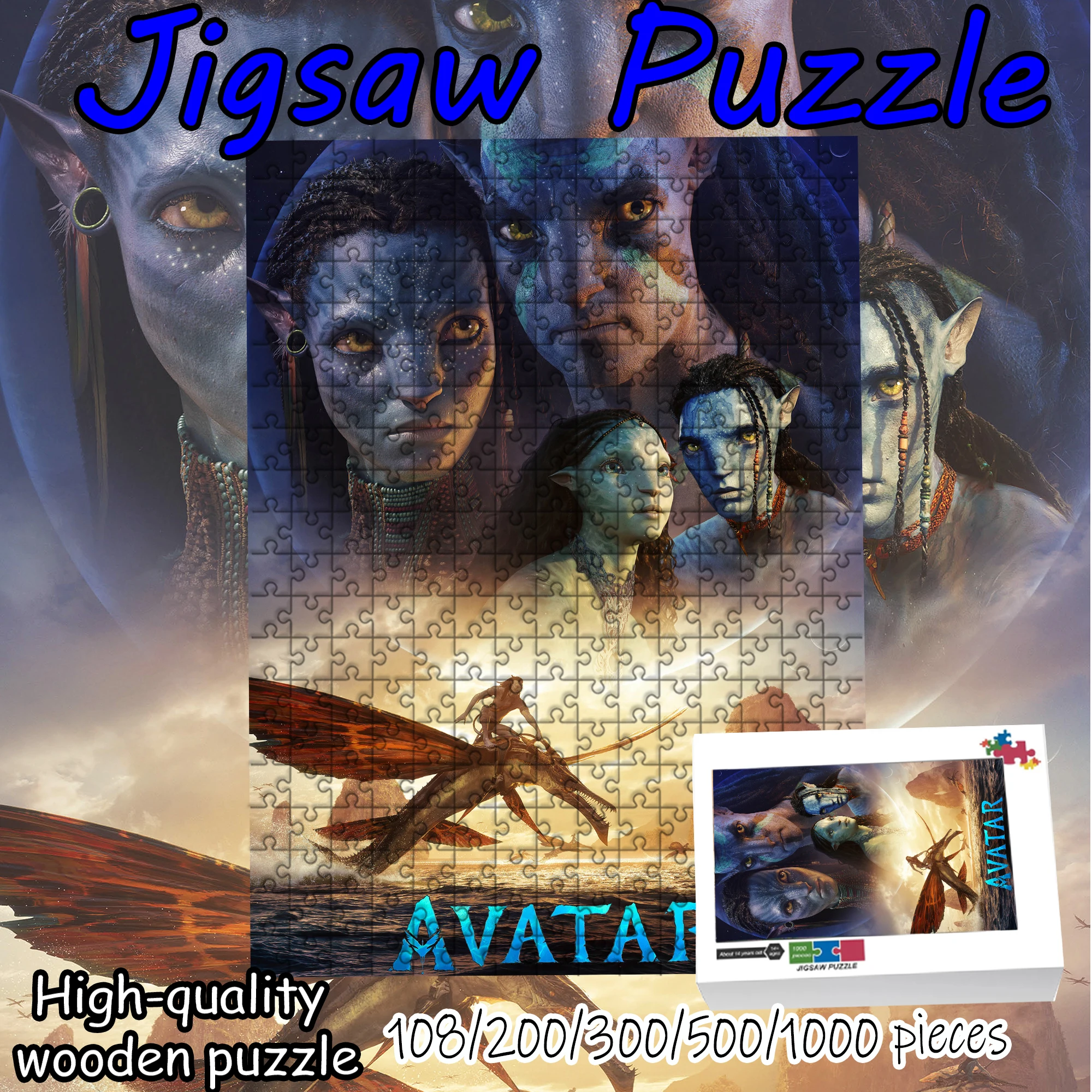 

Avatar Jigsaw Puzzle 108/200/300/500/1000 Pieces Wooden Puzzle High Quality Gift Fun gift Toy