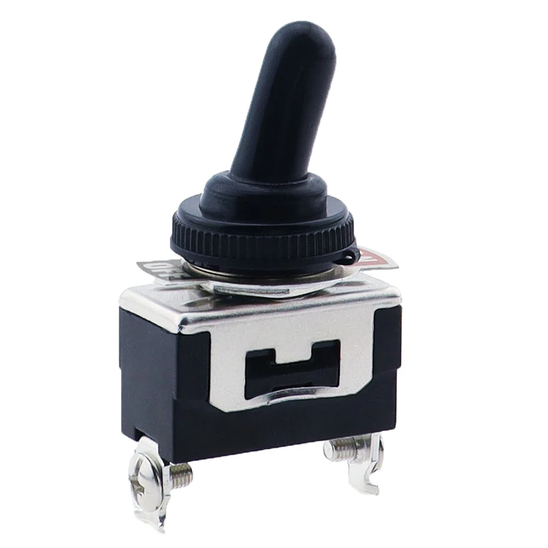 Miniature On Off Small SPST Toggle Switch Heavy Duty with Waterproof Cover 12V 6 A/250 VAC 10 A/125VAC