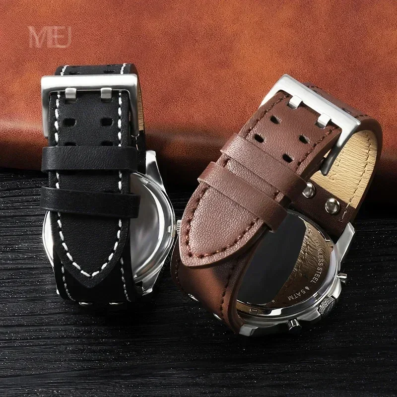 High-end Genuine Cowhide Leather Soft Watchbands for Hamilton H760250 Khaki Aviation 20 22mm Sweatproof Watch Accessories
