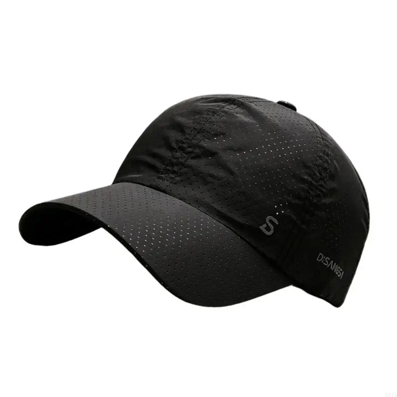831A Sun Protective Baseball Hat With Sweatproof And Wide Brims Comfortable Quick Drying Cap For Men Women Sport Activity