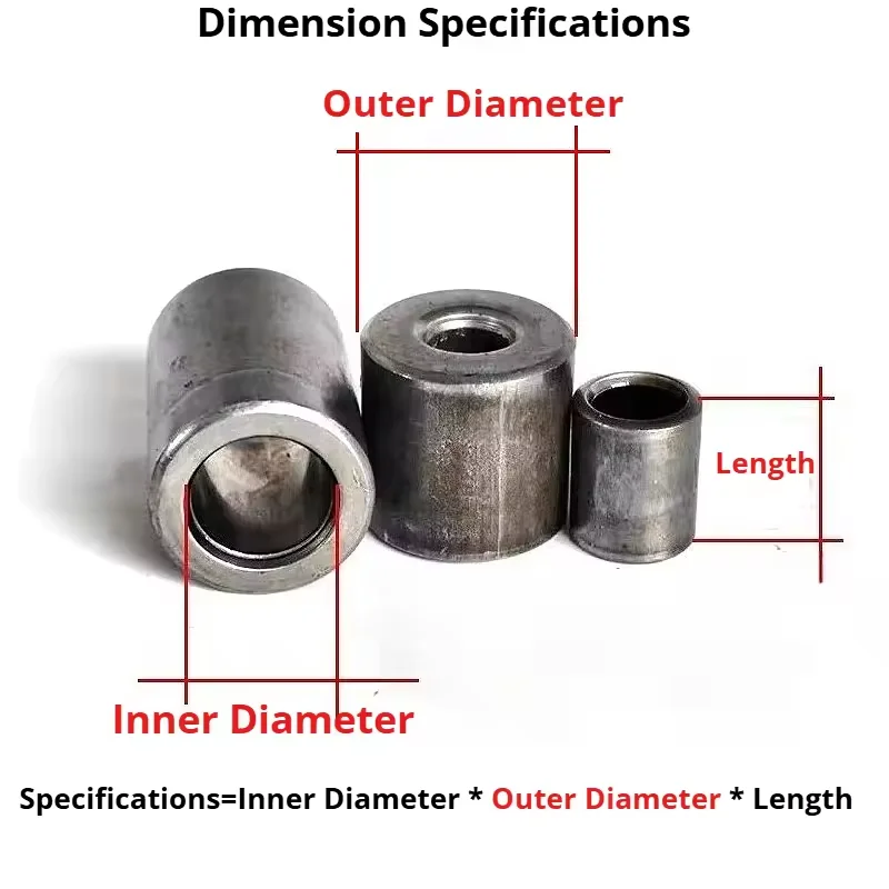 M3 M4 M5 M6 M7 M8 M10 Carbon Steel Natural Iron Finish Bushing Washer Round Hollow Unthreaded Stand-off Spacer Gasket 4-25mm
