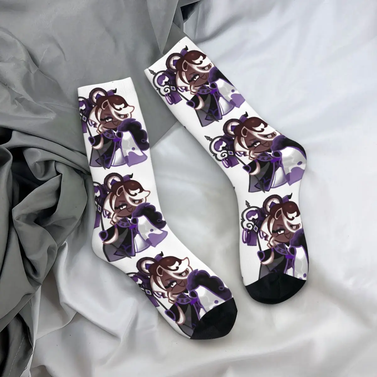 Affogato Cookie Cookie Run Kingdom Stockings Graphic Trendy Socks Spring Anti-Slip Socks Women Men Skateboard Breathable Socks
