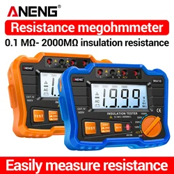 ANENG MH10 Orange Blue Desktop Megohm Meter Insulation Resistance Tester Electrical Resistor Ohm Megohmmeter LCD Backlight Tools