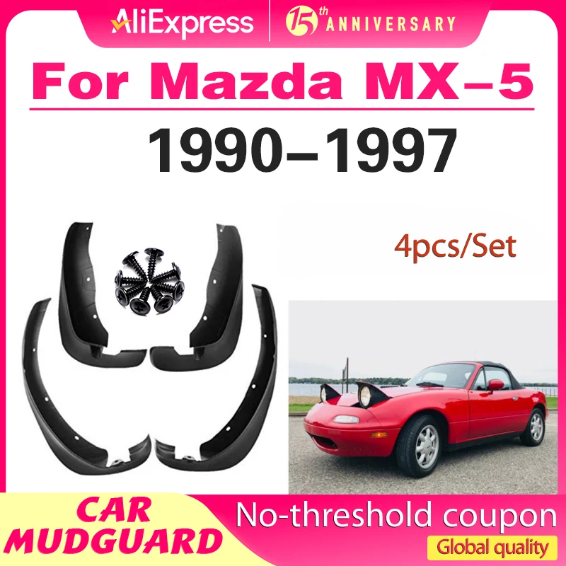 

for Mazda MX-5 Miata Eunos Roadster NA 1990~1997 Auto Front Rear Wheel Mudguards Fender Mudflap Mud Flaps Splash Car Accessories
