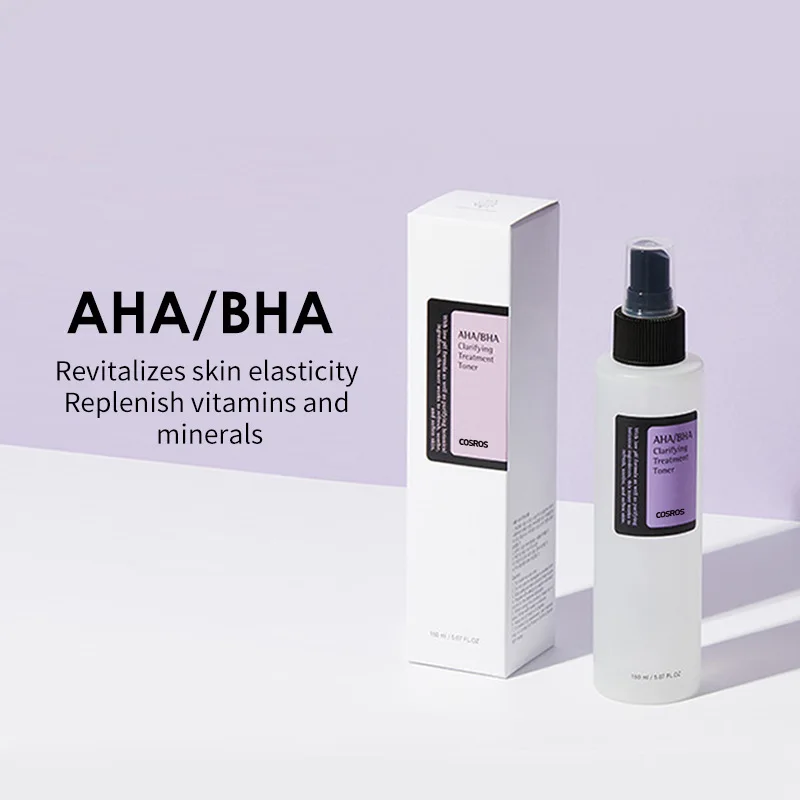 AHA/BHA toner spray all'acido salicilico pulisce e restringe i pori controlla l'olio rimuove i punti neri brufoli esfolia e idrata