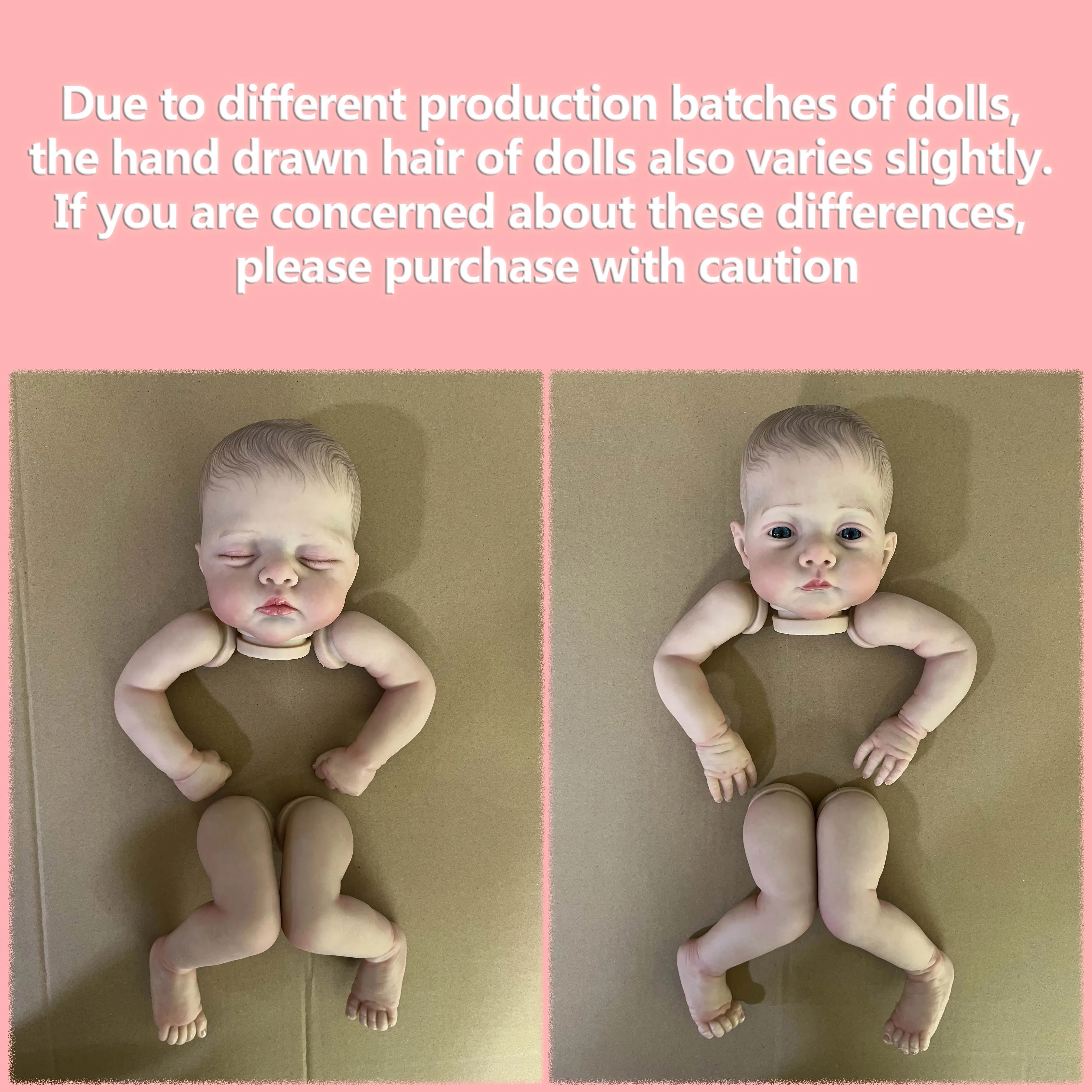 19 inch Lily/Irys Twins al geschilderde kits/een geschilderd blanco herboren pop kit Soft Touch frisse kleur pop onderdelen met stoffen lichaam