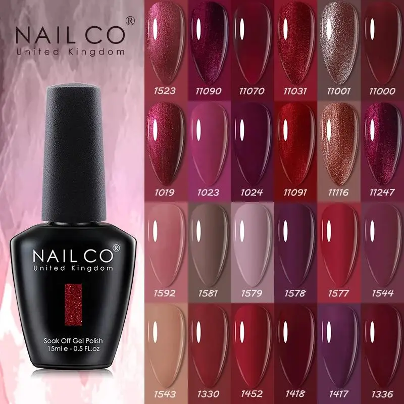 

NAILCO 15ml Autumn Brown Colors Series Gel Varnish Coffee Gel Nail Polish Winter Reddish Gellak Design Lacquer Nail Art Manicure