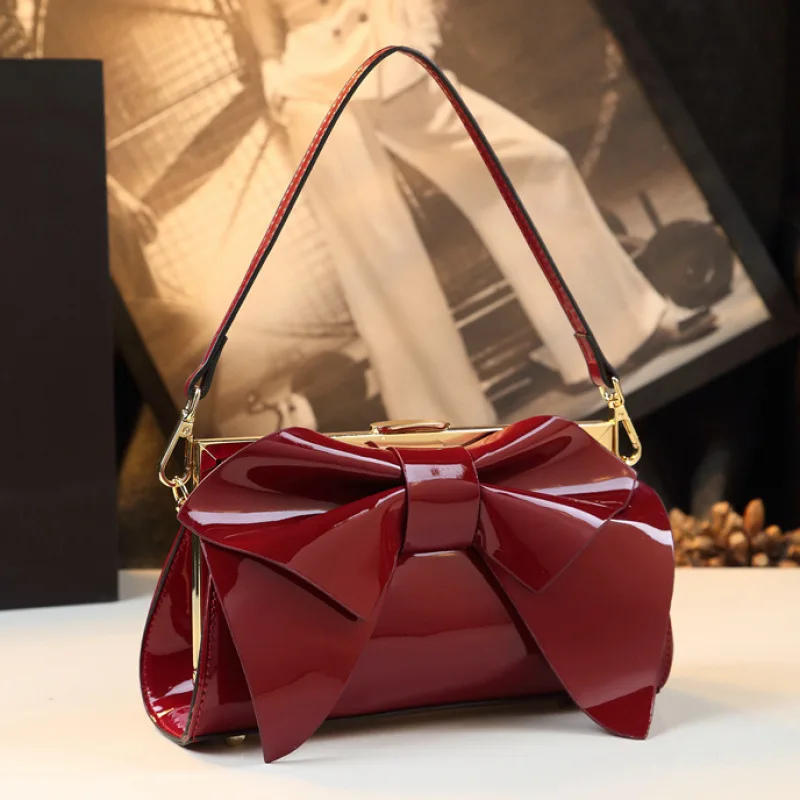 New fashion bridal bag women, stylish women's bag, chain crossbody small bag, bowknot shoulder underarm bag