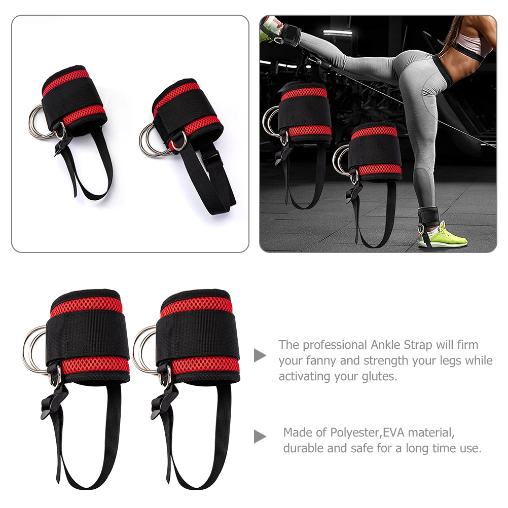 

1 Pair Adjustable Ankle Straps For Cable Machine Gym Leg Resistance Training Tool Fitness Ankle Cuffs Wear-Resistant Workout