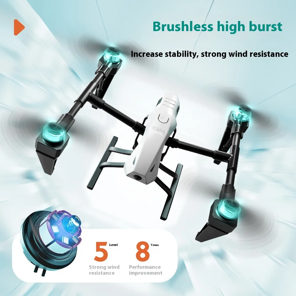 Cross-border Ks66 Alloy Aerial Drone Brushless Optical Flow Positioning Quadcopter Hd Camera Remote Control Toy