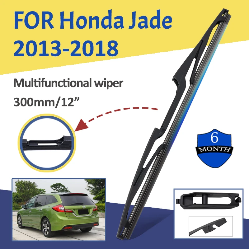 

12" Car Rear Windshield Soft Rubber Wiper HD Quiet Automotive Wiper Car Accessories For Honda Jade 2013-2018