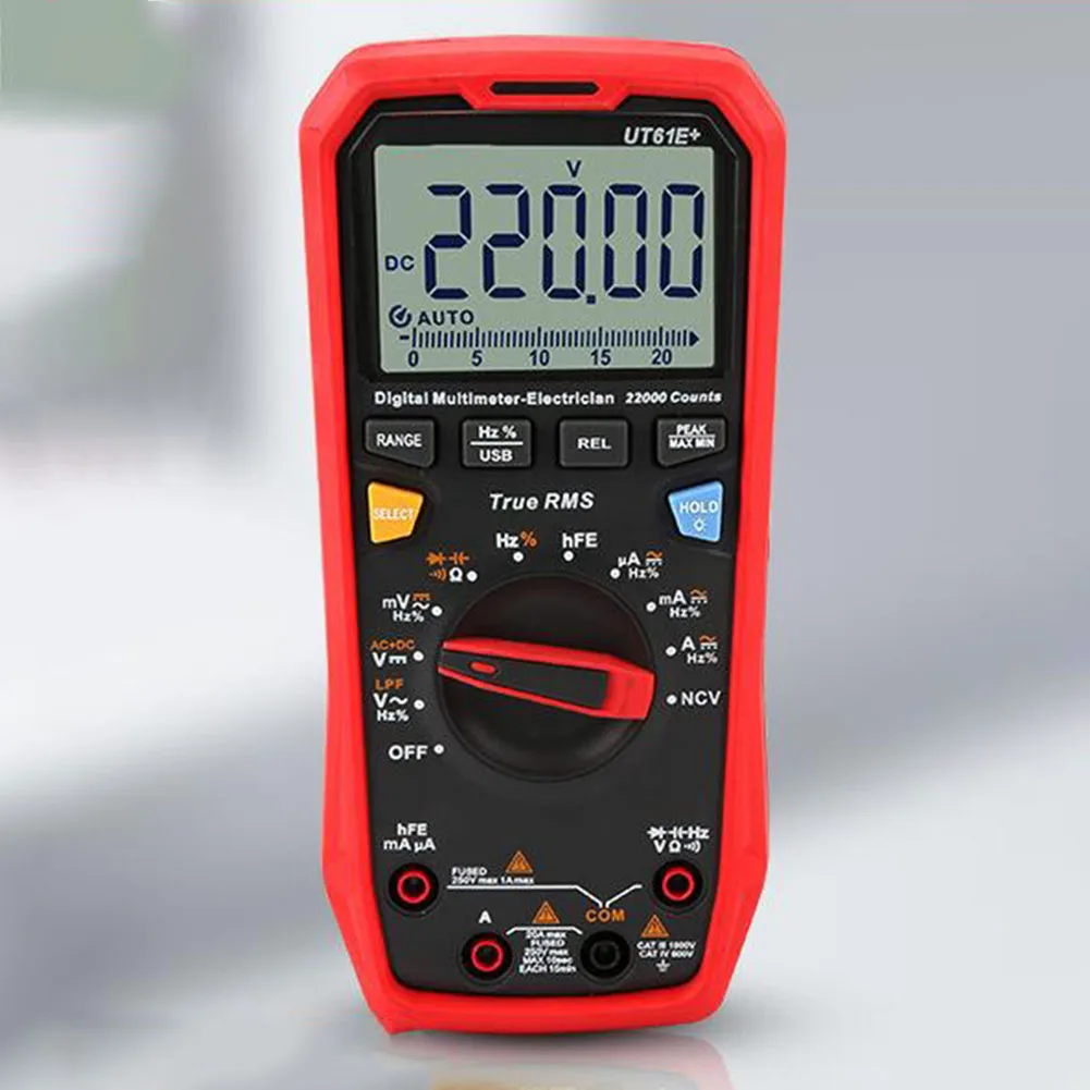 UT61E+ Multimeter Professional Electrical MultiMeter Digital Electrical Tester 22000 Counts AC/DC Voltage Current Resistance