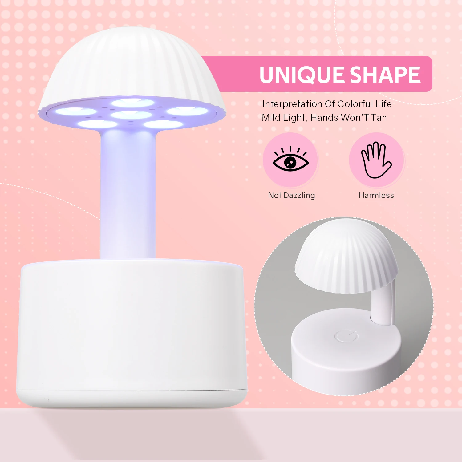 Mini asciuga unghie da 18 W 6 LED UV LED USB lampada polimerizzante gel design portatile lampada per manicure strumenti professionali per nail art a dito singolo