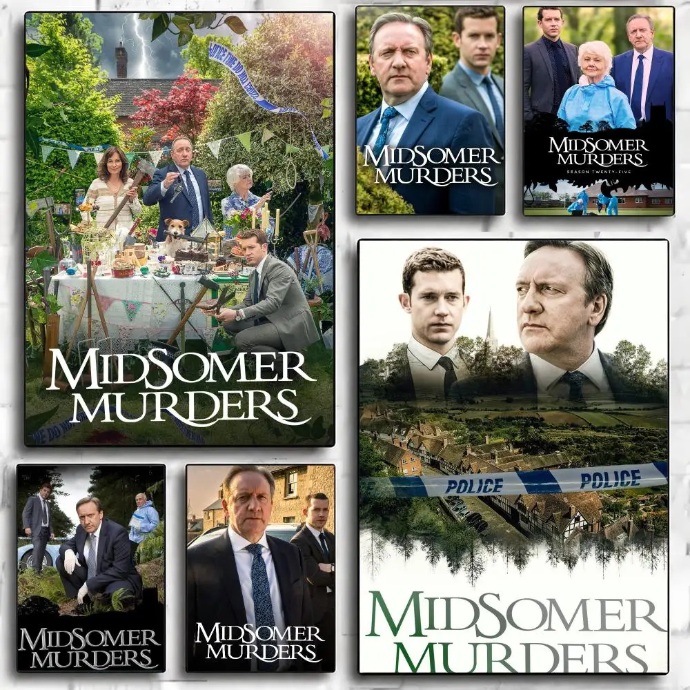 tv series M-Midsomer Murders-S Poster Minimalist Wall Sticker for Cafe Office Bar Home Decor and Gift