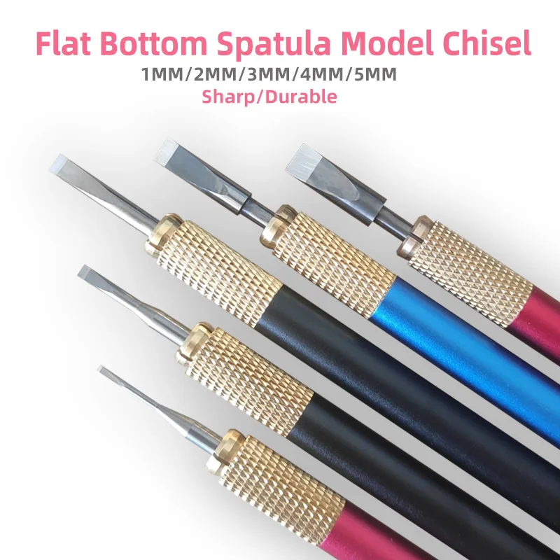 Hobby Model Craft Narzędzie Łopatka z płaskim dnem Dłuto Duży nóż pchający 1mm 2mm 3mm 4mm 5mm Do modyfikacji modeli DIY Making