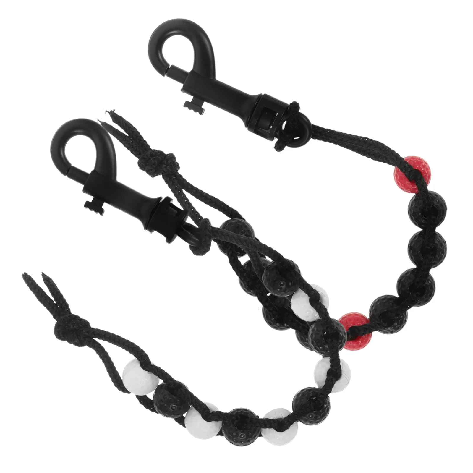 

2Pcs Golf Golfs Counter Bead Counter Wrist Beads BlackWhiteBlackRed Nylon Stroke Training Tool Accessory Golfs Supplies