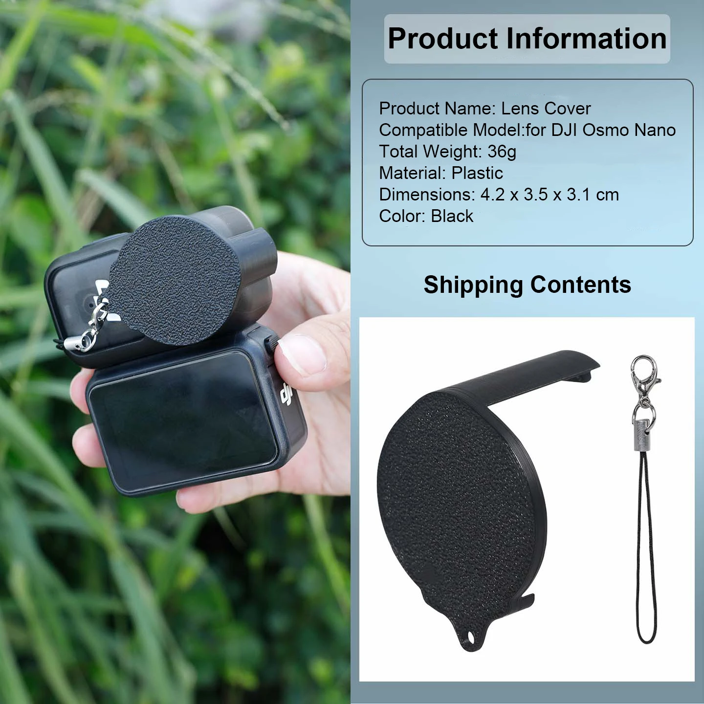 

Lens Cap for dji osmo nano Lens Protector Anti-Scratch Protective Cover For dji osmo nano Camera Accessories