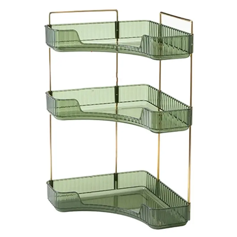 

AB66-Vanity Shelf 3-Tier Corner Bathroom Counter Organizer For Cosmetics And Perfumes, Large Capacity Storage Space
