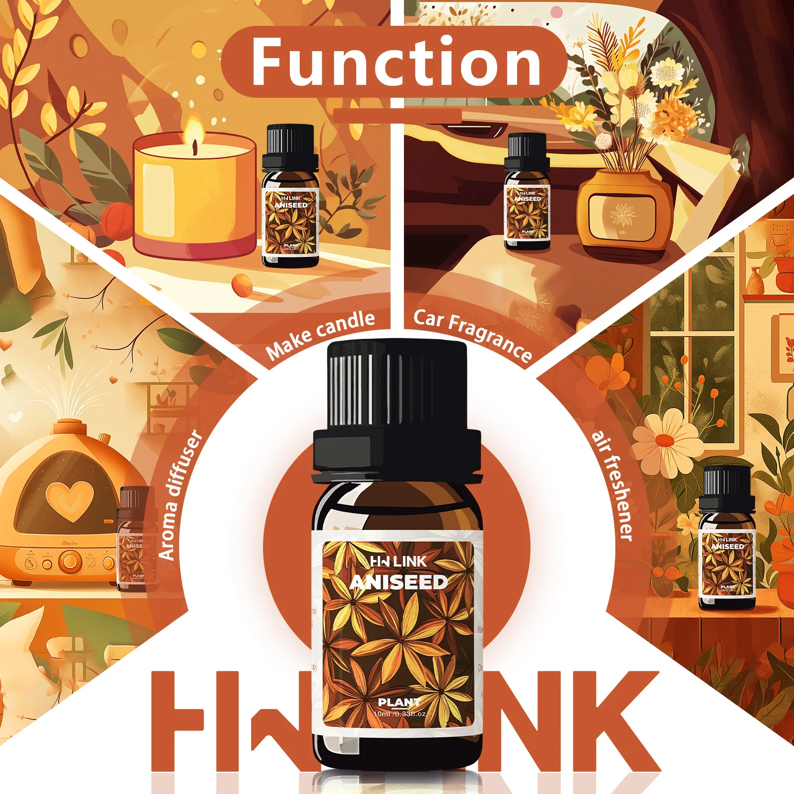 10ml Aniseed Essential Oil Natural Plant Aroma For Diffuser Candle Making Aromatherapy for Gifts