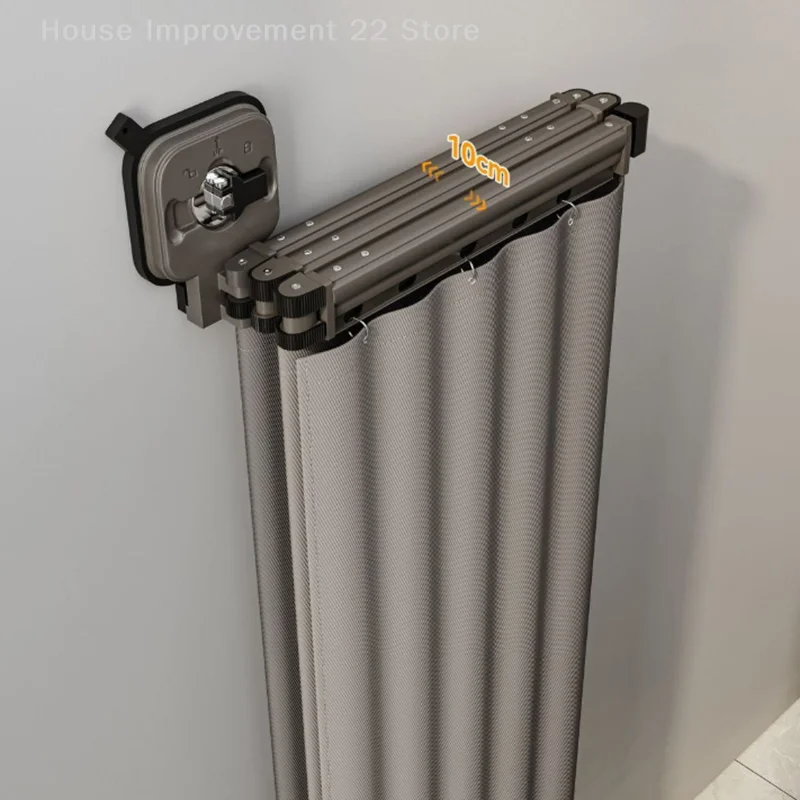 Folding Invisible Bathroom No Punching Toilet Bathing Waterproof Partition Dry And Wet Separation Shower Water Curtain