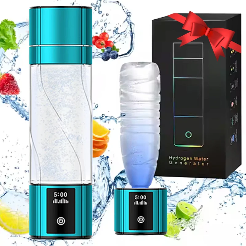 

Low-Frequency Portable Hydrogen Generator Water Filter Ionizer UV Lights Pure H2 Rich Hydrogen alkaline Bottle Drink Hydrogen