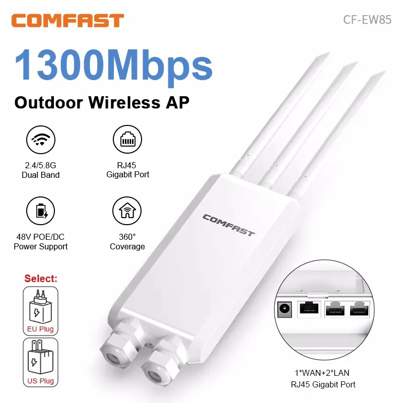  COMFAST AC1200/1300 Outdoor AP Access Point Router 2.4/5G Dual Dand Long Range signal Extender Amplifie wireless WiFi Repeate