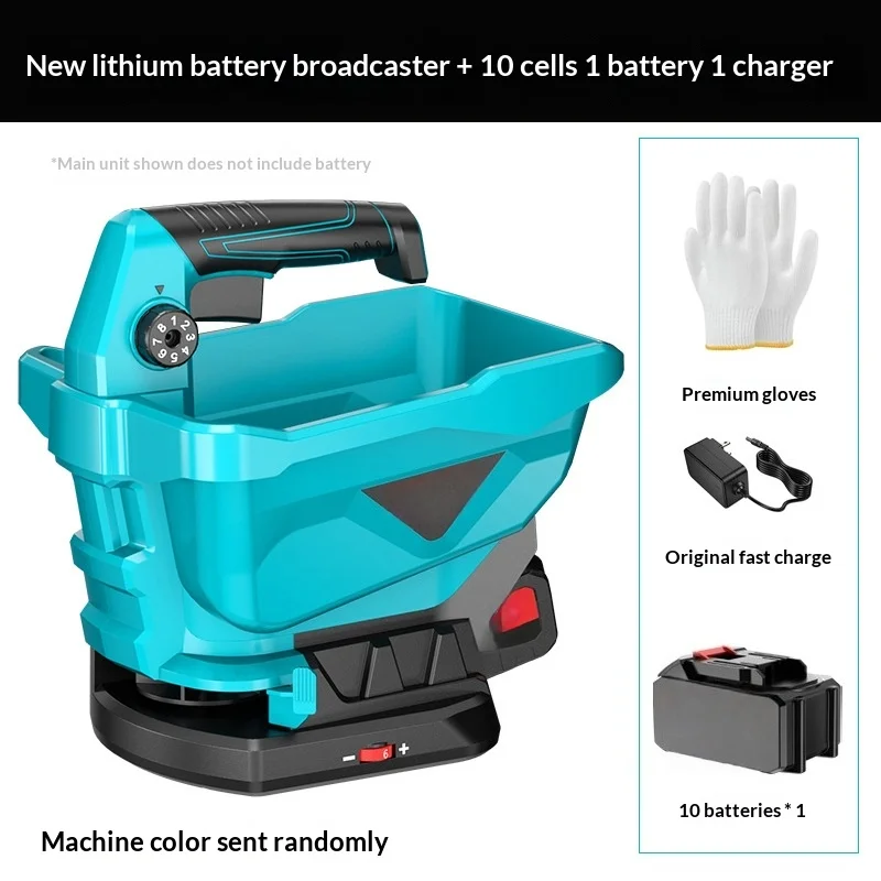 Zaadstrooier, gazonstrooier, meststrooier, accu-aangedreven meststrooier, korrelstrooier 21v, meststrooier, zaadstrooier, automatische meststrooier met batterij.
