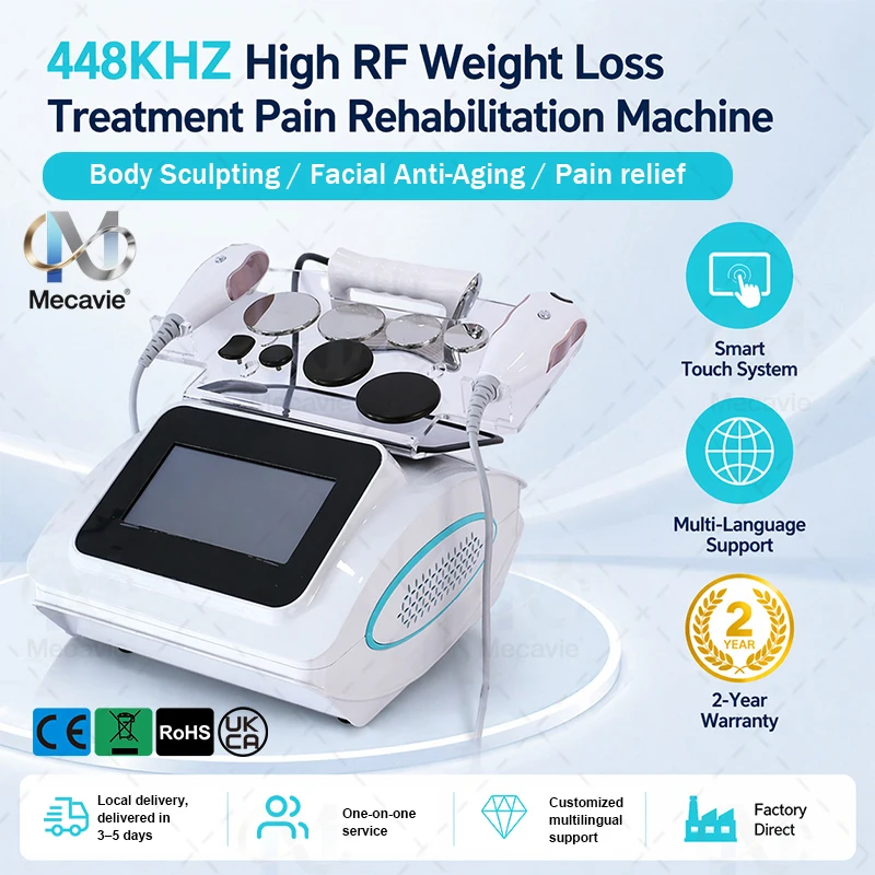 Latest 448K RF Ret Thermoosmotic Beauty Machine, CET RET INDIBA High Frequency Therapeutic Instrument, Realize skin rejuvenation, body slimming and physical condition repair, Safe and comfortable deep