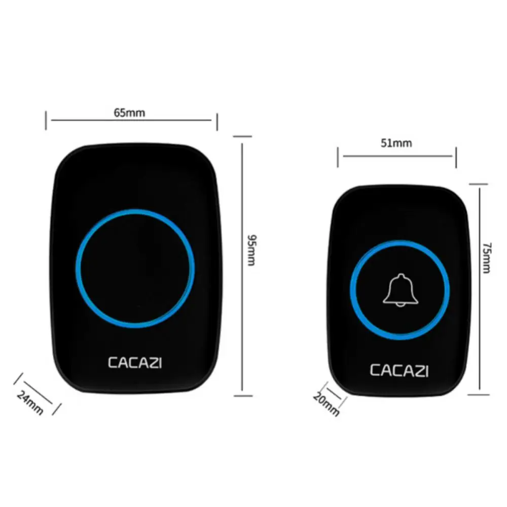 1/2PCS New Home Welcome Doorbell Wireless Doorbell Waterproof Remote EU UK US Plug Intelligent Door Bell Chime 1 Button 2