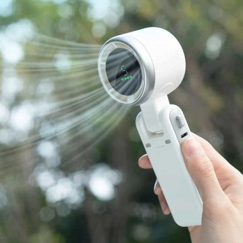 

Portable Handheld Fan 3600mAh Battery Operated Fan With LED Display Handheld Neck Desk 3 In 1 Personal Small Fan 150 Degree