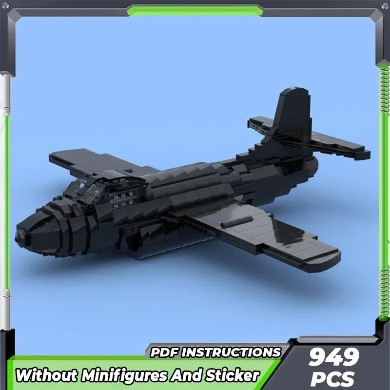 

Moc Building Bricks Military Weapon Model F3D Air Knight Fighter Technology Modular Blocks Gift Christmas Toys DIY Sets Assembly